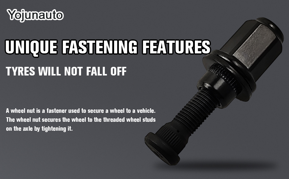 Yojunauto Wheel Lug Studs and Nuts Compatible with Toyota