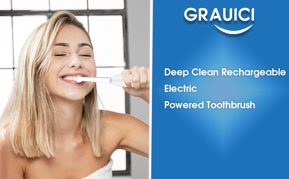 Deep Clean Rechargeable Electric Powered Toothbrush