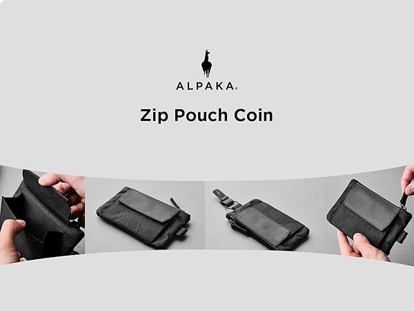 TEN×HOS WALLET BLACK Amazon.com: ALPAKA Zip Pouch Coin - Compact EDC Card Holder