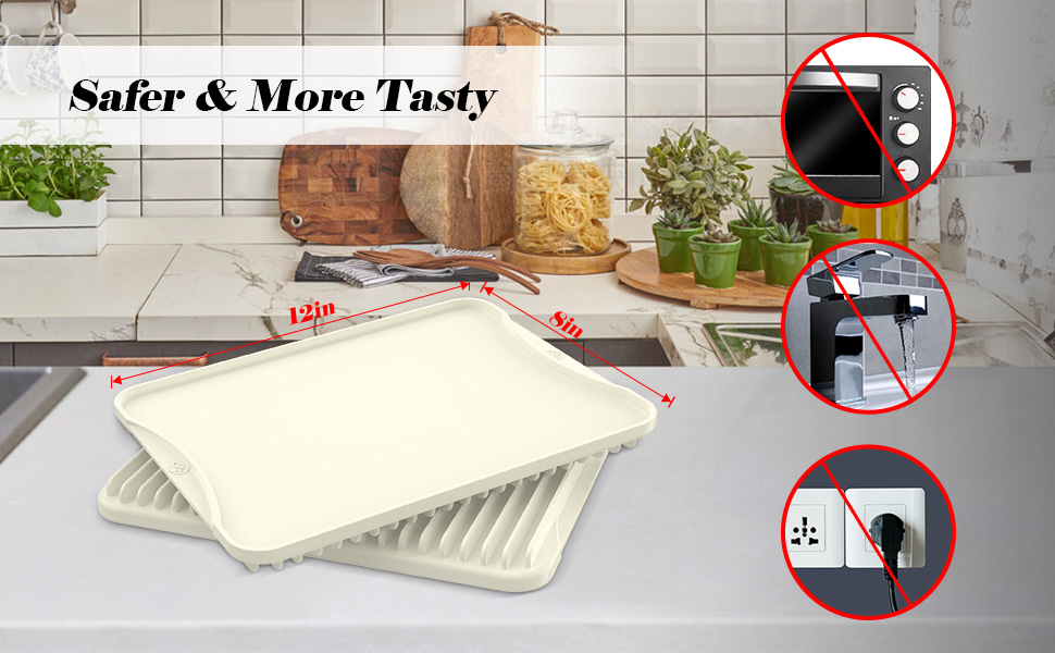 Defze Aluminum Alloy Defrosting Tray for Thawing Frozen