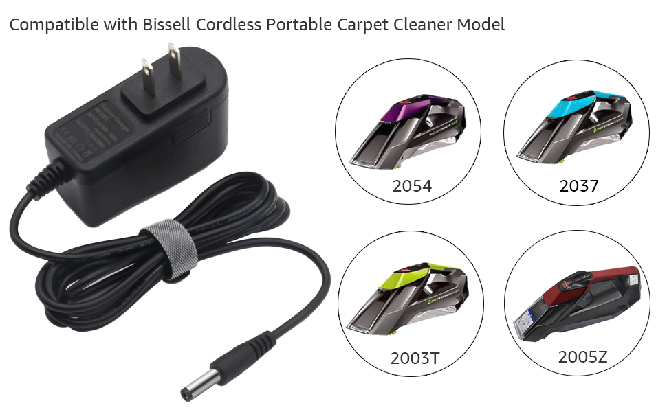 10V Charger for Pet Stain Eraser Cordless Handheld Portable