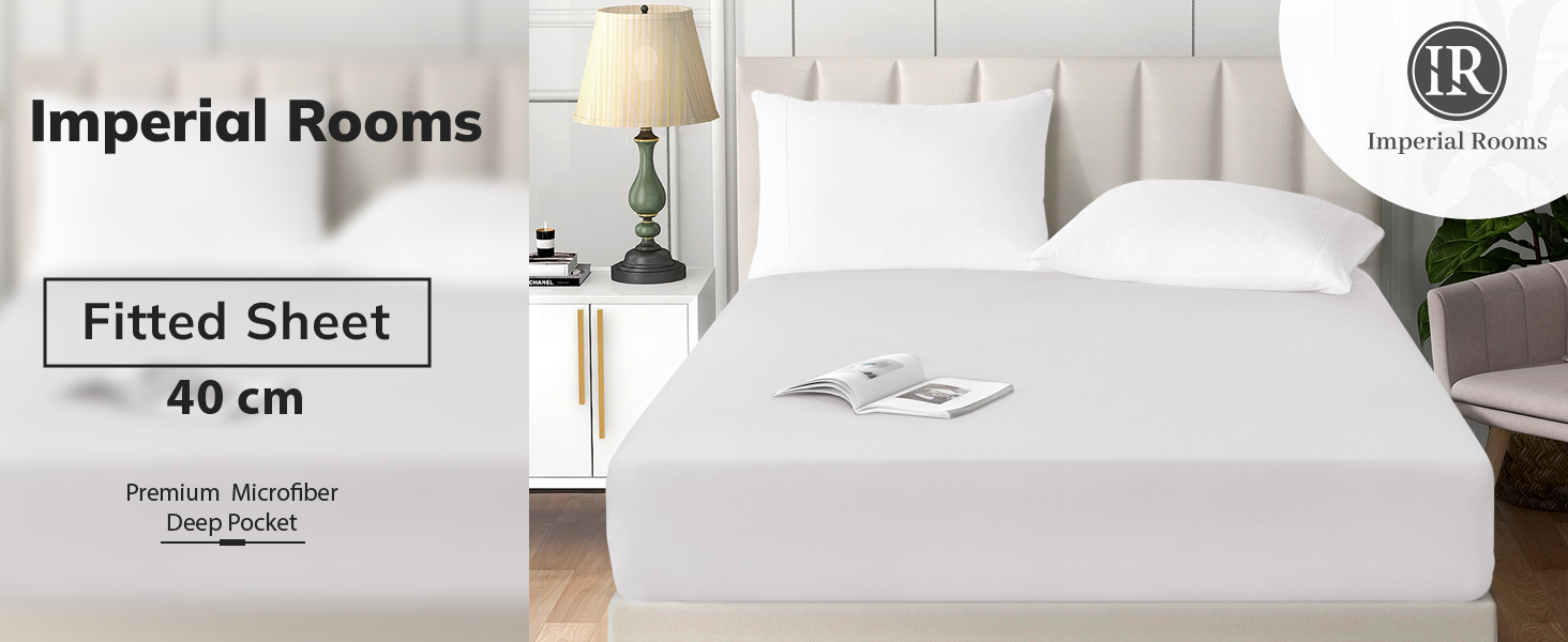 FITTED SHEET 40 CM WHITE