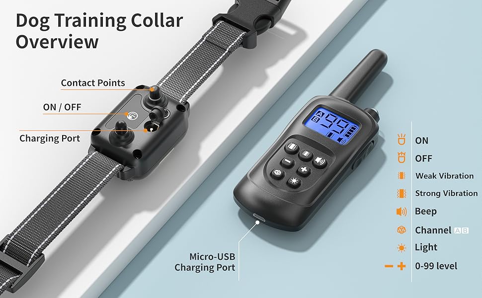 Brapezie Vibrating 2 Dog Collars, 2000ft RangeDog Training