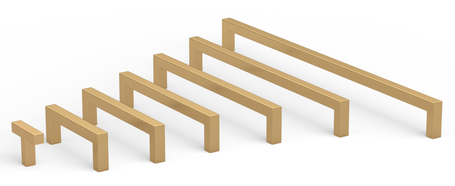 goldenwarm 10 Pack Champagne Bronze Pulls Gold Handles