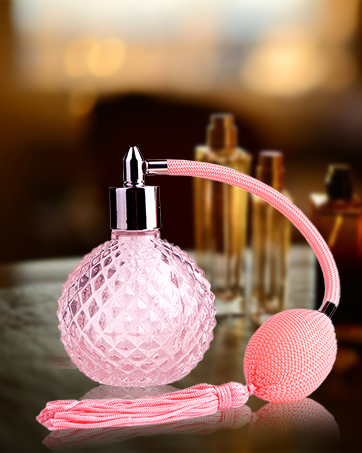 Pink perfume bottle
