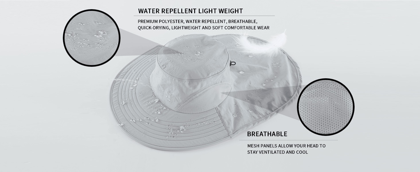 water repellent unisex sun hat