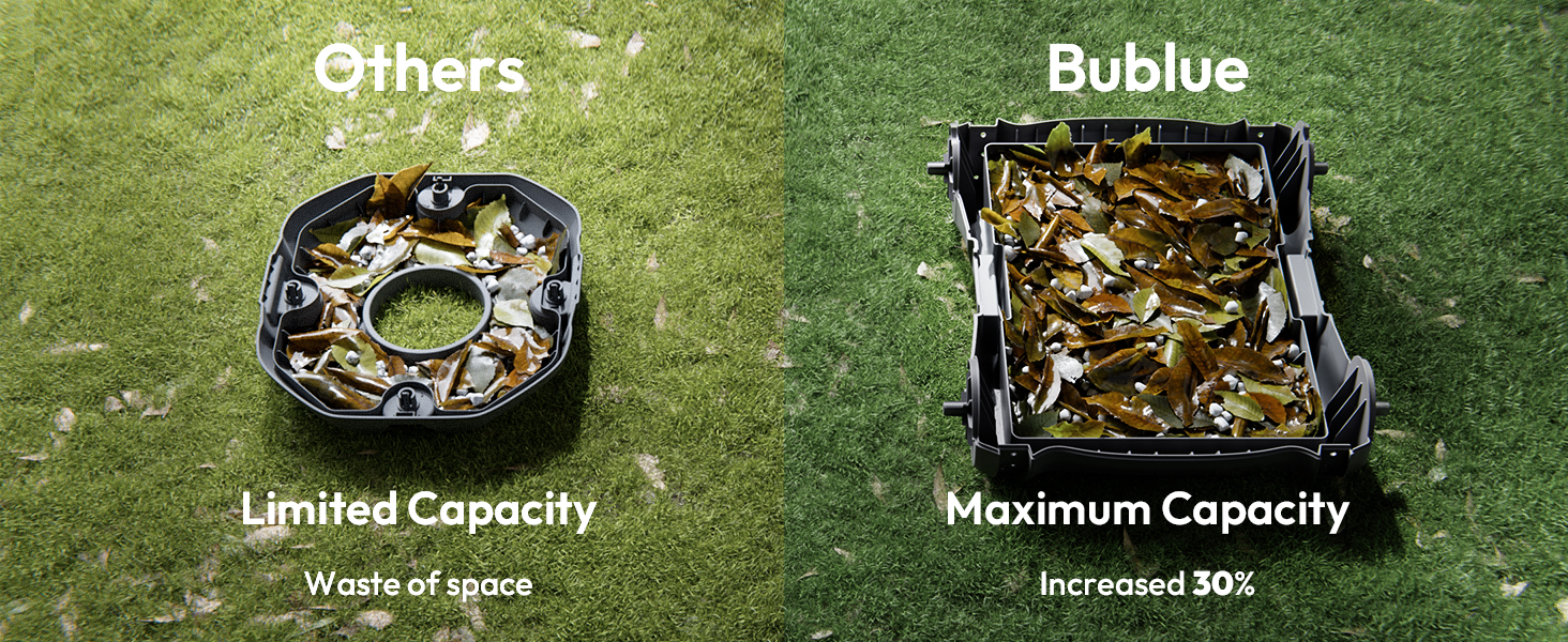 Comparison of debris capacity between Bublue and other cleaners