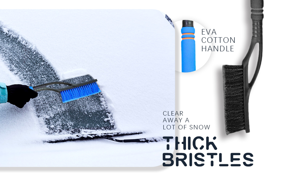 HAOBO 27" Snow Brush for Car, Snow Brush and Detachable Ice