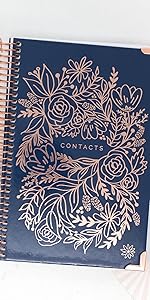 bloom daily planners New Hardcover Contacts Address & Password Book Navy