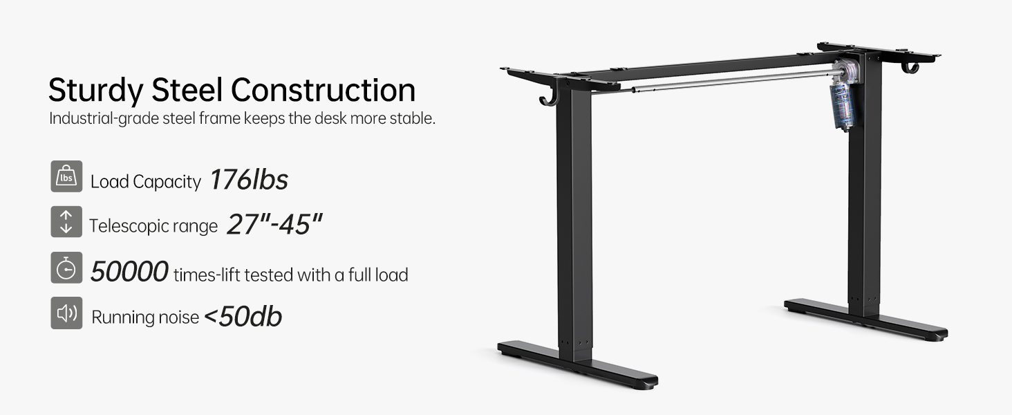 FEZIBO Height Adjustable Electric Standing Desk, 140 * 60cm Stand up