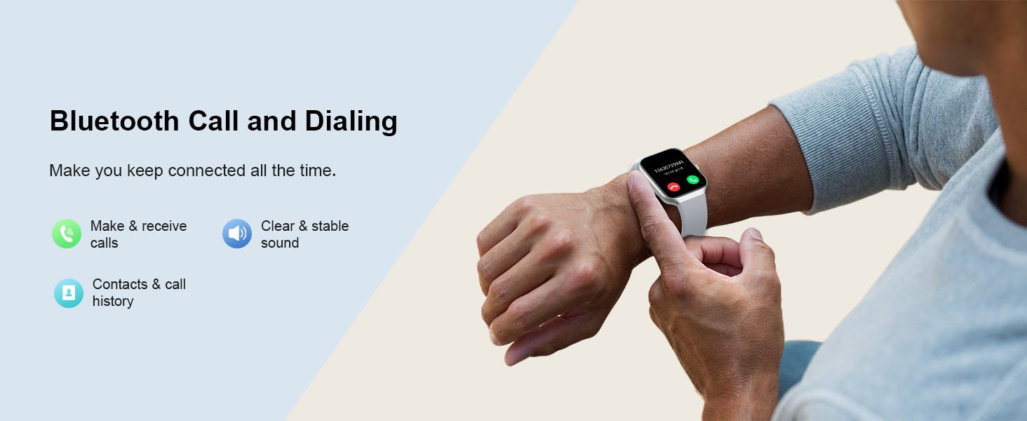 Smart Watch for Men Women Answer/Make Calls, 1.96" Fitness Watch Step