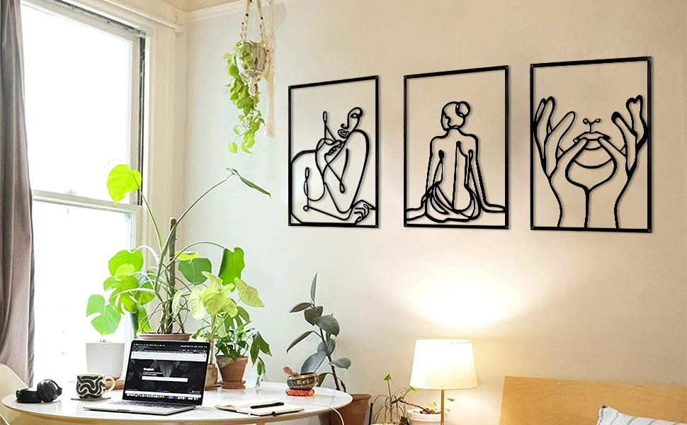 Modern Line Drawing Wall Art Decor