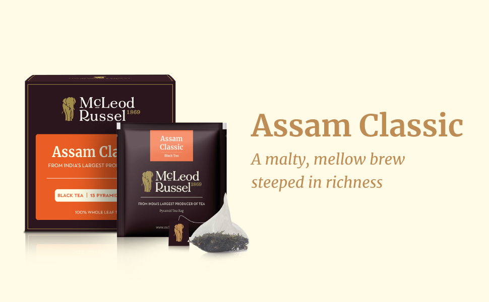 Mcleod russel 1869 assam classic tea bag Black tea 100% whole leaf 