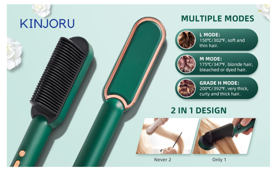 hair straightener brush comb