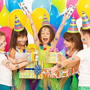 Keikihipa 216 PCS Watercolor Animals Temporary Tattoo Set (36 Sheets)  kids toy gift party favors 