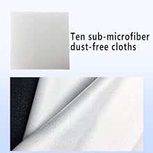 Ten sub-microfiber  dust-free cloths