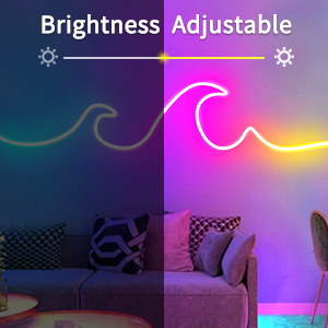 132FT Led Neon strip light Adjustable brightness