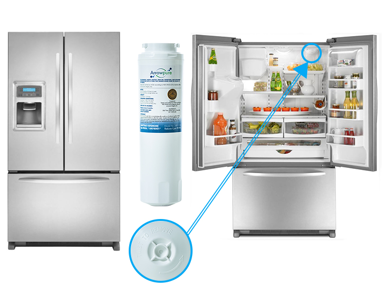 Arrowpure UKF8001 Refrigerator Water Filter for Whirlpool