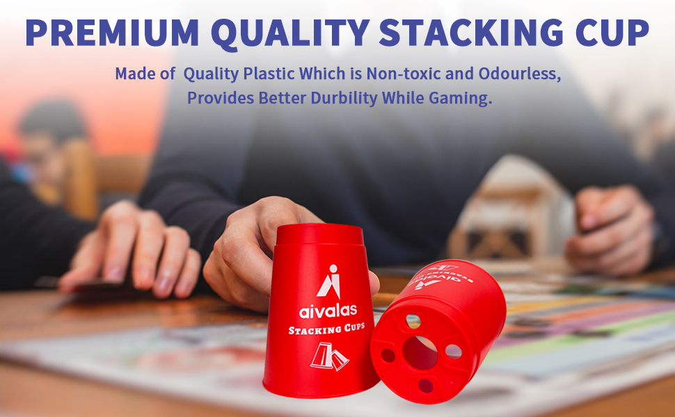 Aivalas Speed Stacking Cups, Quick Stack Cups Game with 12 PCS