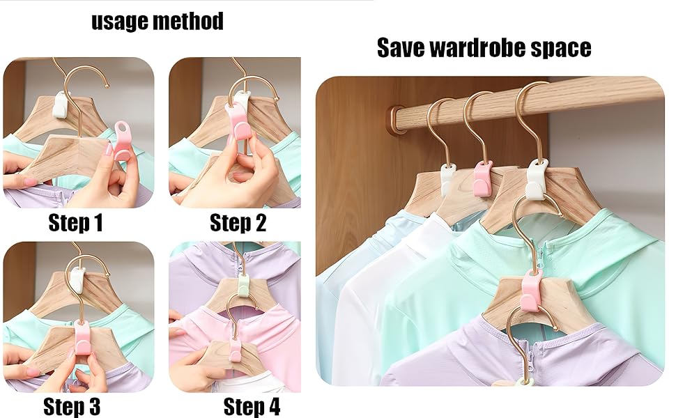 uccm Clothes Hanger Connector Hooks 50PCS Plastic Hooks