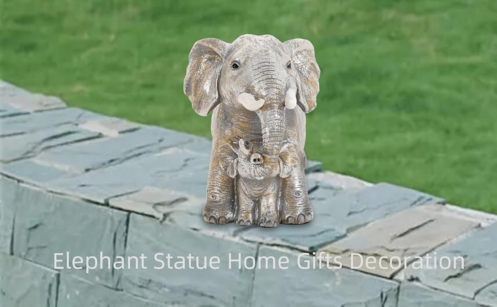 MrHsiang Silver Good Luck Elephant Decor The Elephant