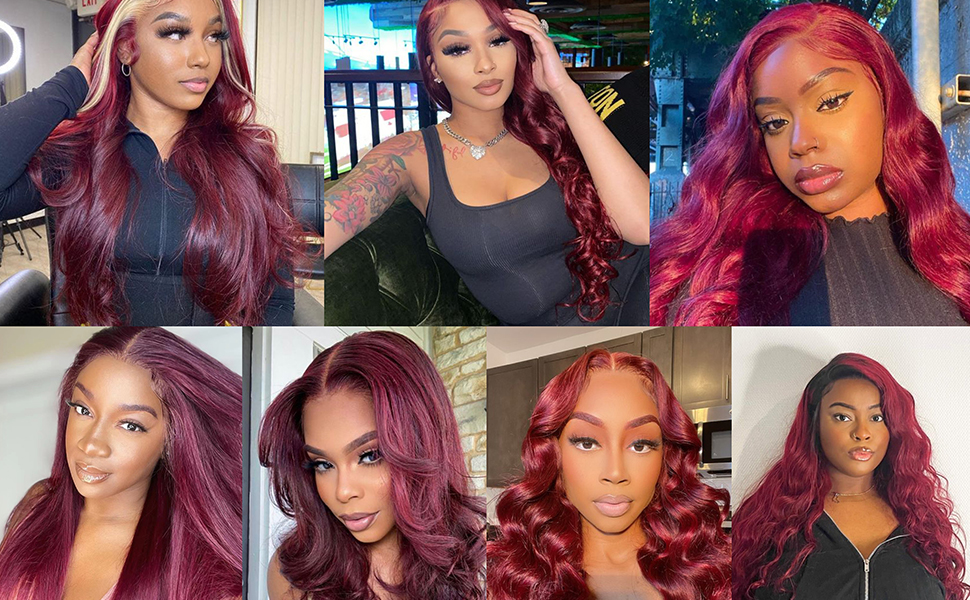 99j Lace Front Wigs Human Hair