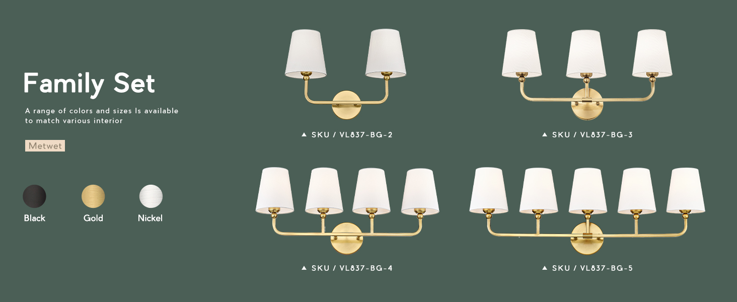 brushed gold vanity light