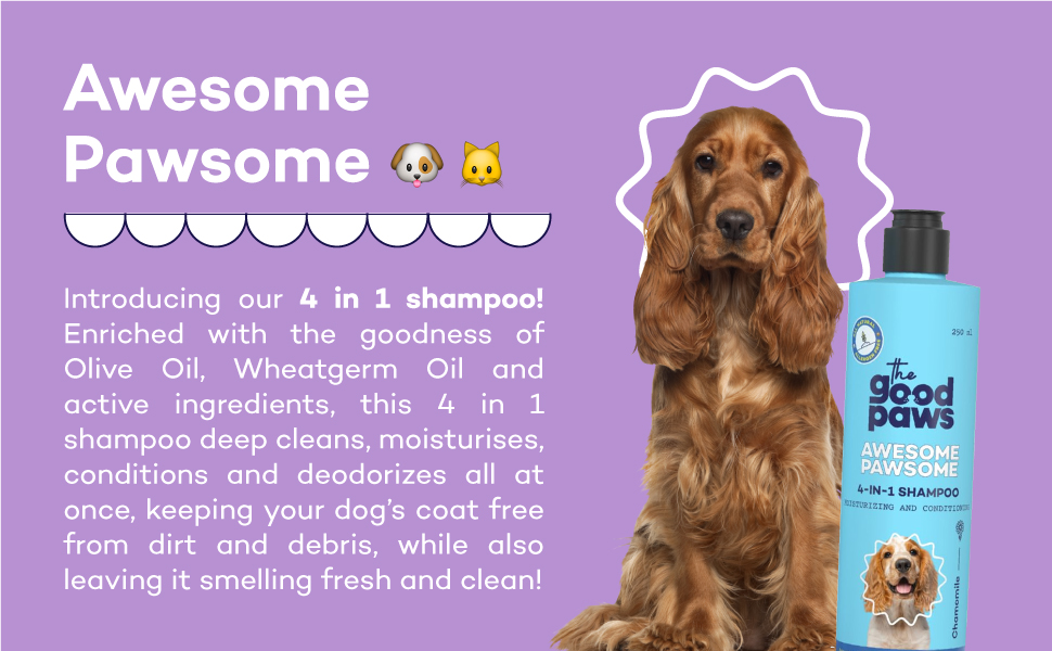 The Good Paws Awesome Pawsome 4 in 1 Dog Shampoo and Conditioner I