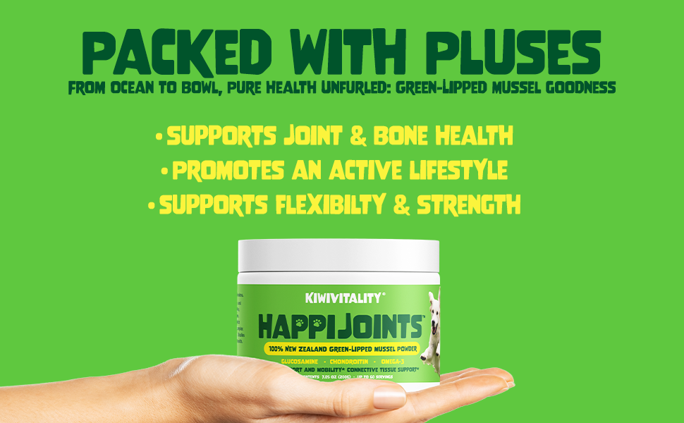 KiwiVitality, HappiJoints, Green-Lipped Mussel Powder