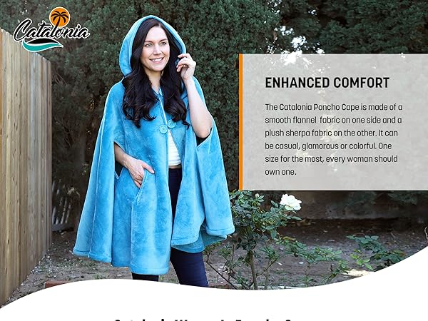 Amazon.com: Catalonia Women's Poncho Cape, Oversized Sherpa