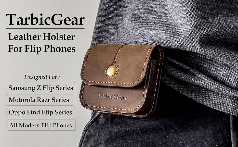 Leather Holster for Z Flip 5 Motorola Razr Ultra