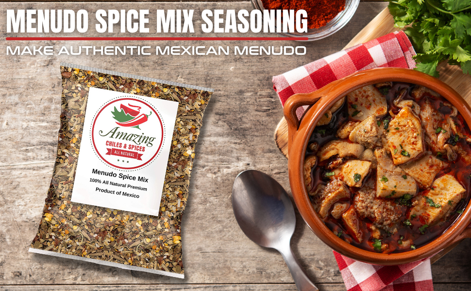 Menudo Spice Mix Seasoning 5oz. Delicious Blend of Onions