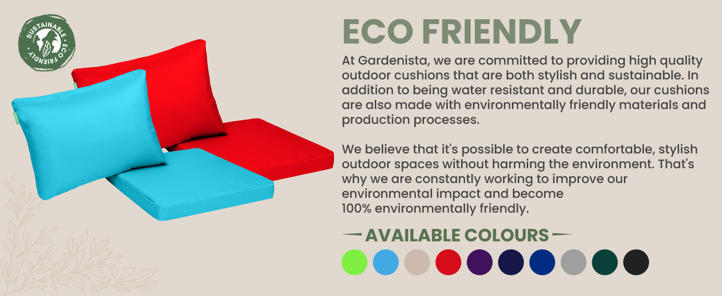 Gardenista Outdoor Seat Cushion Pads for Rattan Furniture Water