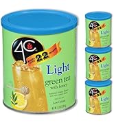 4C Light Powdered Drink Mix Cannisters, Light Green Tea 3 Pack, 22 Quarts, Family Sized Cannister...