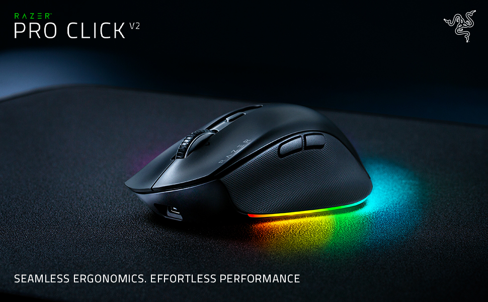 Razer Pro Click V2 - bezprzewodowa ergonomiczna mysz - AI