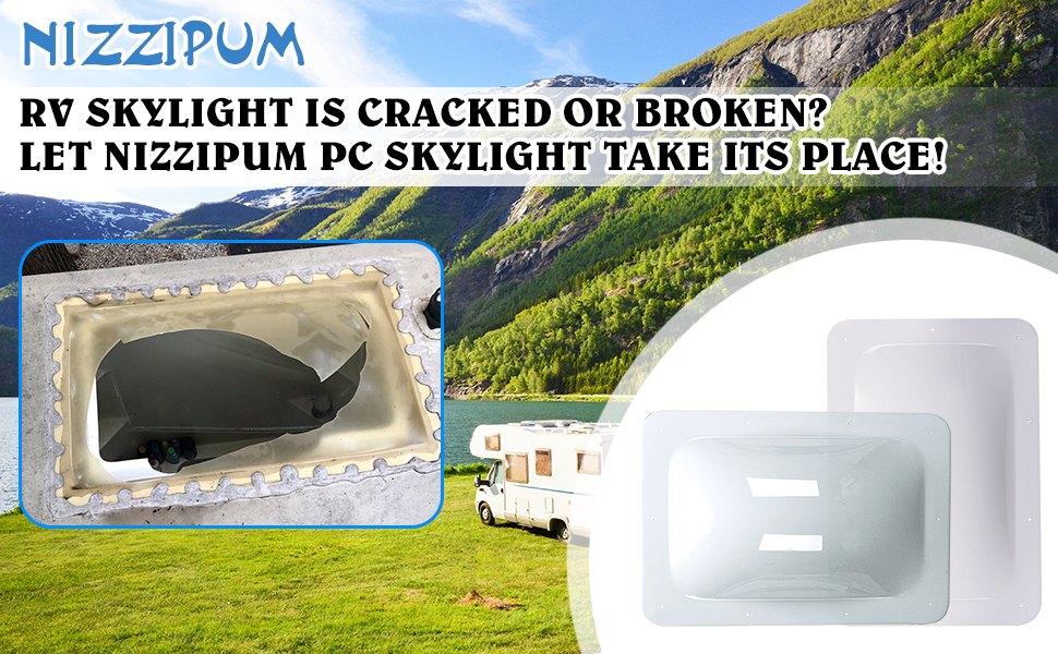 Nizzipum Thick Impact Resistant RV Skylight Replacement