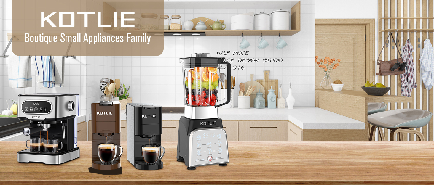 KOTLIE Espresso Coffee Machine, 4in1 Coffee Machine for