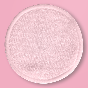 8 ultra-zachte en zachte roze bamboe velours pads voor de gevoelige huid, tweelaagse wattenschijfjes zijn dik