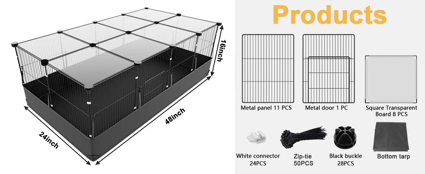 Tresbro guinea pig cage package includes