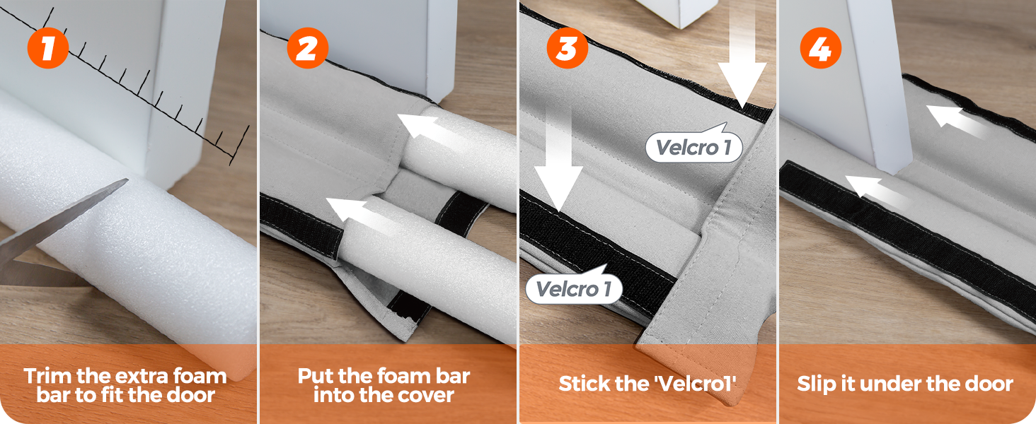 Holikme Twin Door Draft Stopper Weather Stripping Window