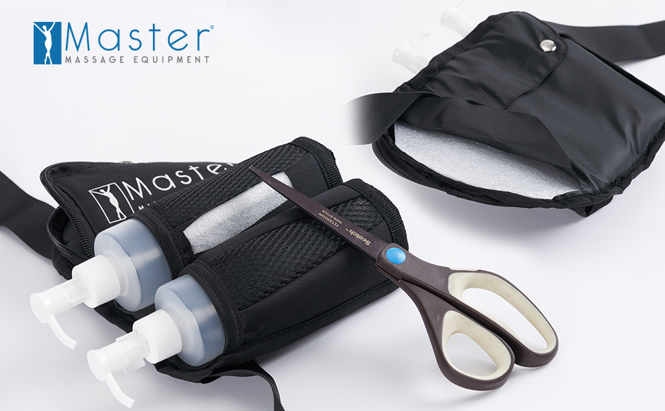 Master Massage Double Bottle Massage Oil Holster BagAdjustable Bottle