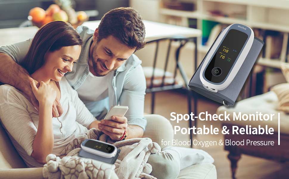 Wellue Bluetooth Pulse Oximeter with Blood Pressure Monitor Upper Arm