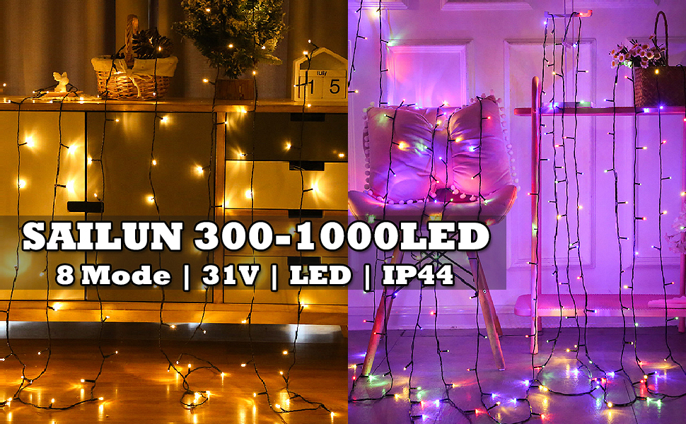 SAILUN LED Fairy String Lights 30m 300 LED Christmas Tree Light Fairy