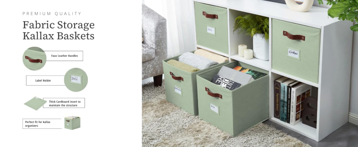 Storage Basket 13x15x13 Cube Storage Bin, Linen Closet