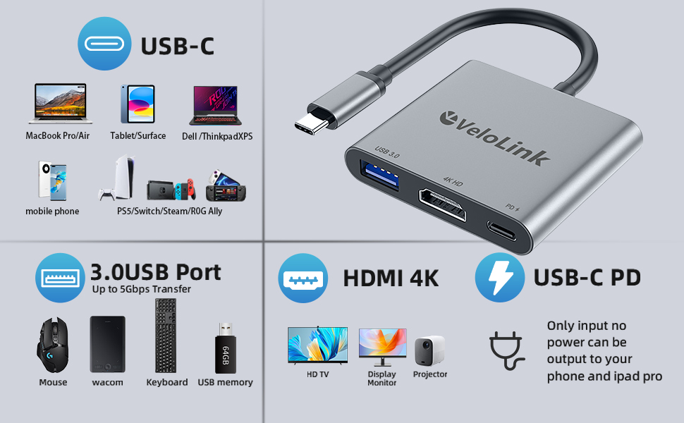 Plugable usb c to hdmi 20 adapter compatible with thunderbolt 3 ports
