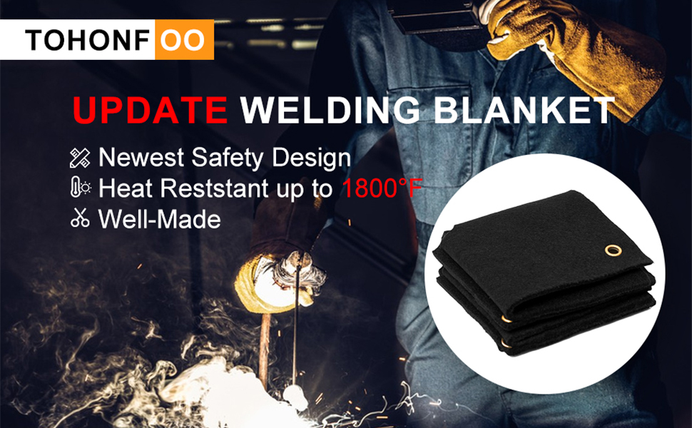Welding Blanket Fireproof, Heat Shield Mat Resistant Up To