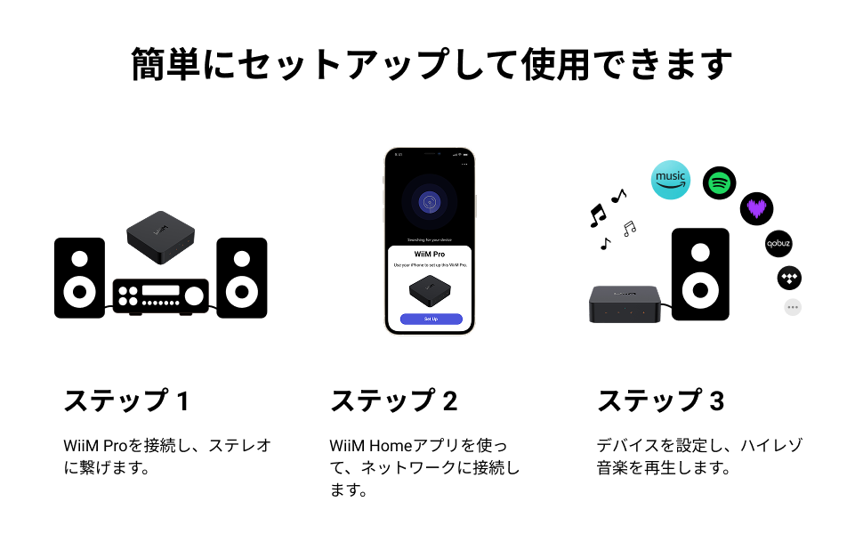Amazon.co.jp: 【直輸入品】WiiM Pro AirPlay 2 レシーバー