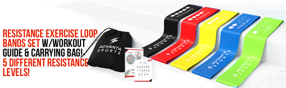 5 diffrent levels resistance band