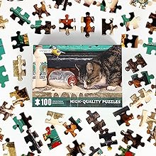100ピース ジグソーパズル 猫 パズル 動物 ラージピース Amazon | CHengQiSM 100ピース ジグソーパズル 猫 パズル 動物