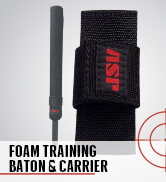 A picture of personal safety gadgets. Text reads: Foam Baton Carrier.